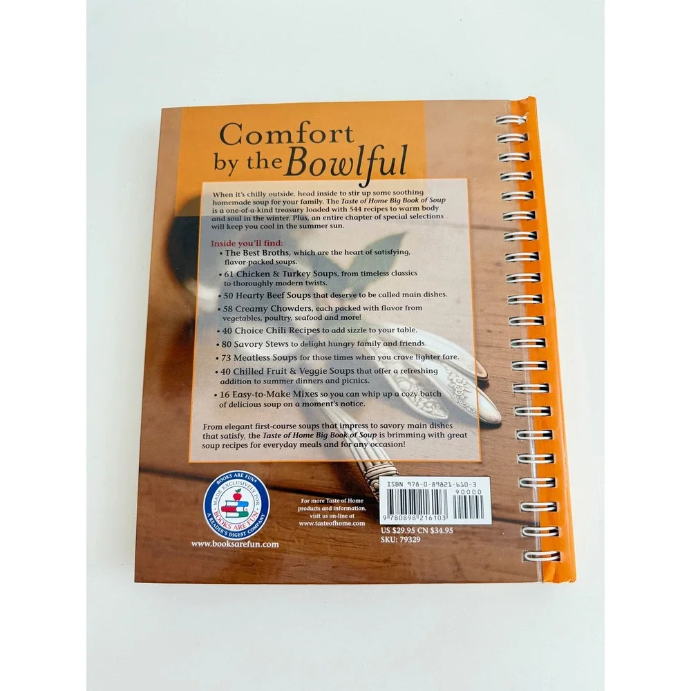 Taste of Home Big Book of Soup Cookbook 500+ Recipes Spiral Bound 9780898216103
